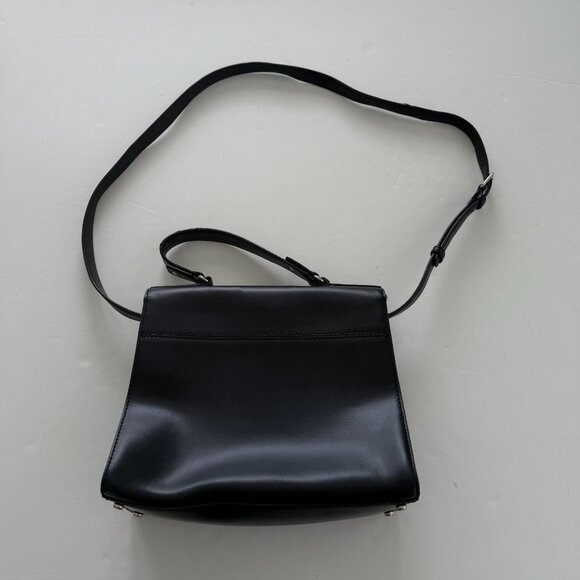 Kate Spade New York Black Leather Crossbody Top Handle Bag Gold-Tone Hardware - Picture 8 of 12